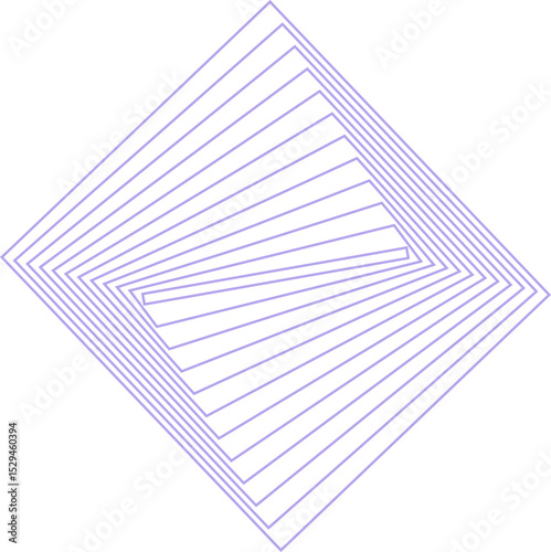 Mid-century twirl figure symmetrical design element