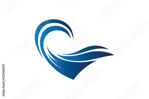Blue Water Wave Vector Logo Design for Modern Brands and Aquatic Businesses