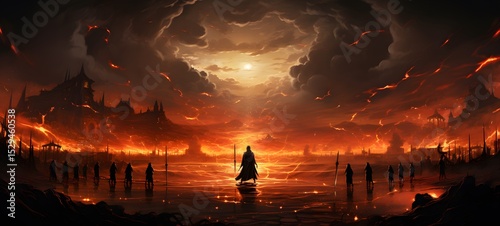 epic wizard battle, ai generative