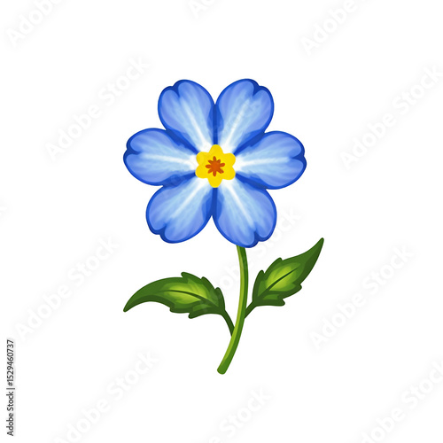Blue-Forget-Me-Not-Flower-Illustration-Floral-Design-Graphics