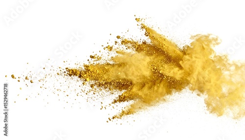 Gold powder explosion burst.