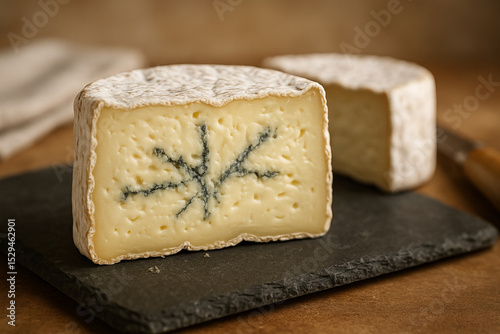 Food spoilage in semi-soft cheese presenting internal fungal spread and structural degradation indicating fermentation failure and inadequate food safety quality assurance protocol
