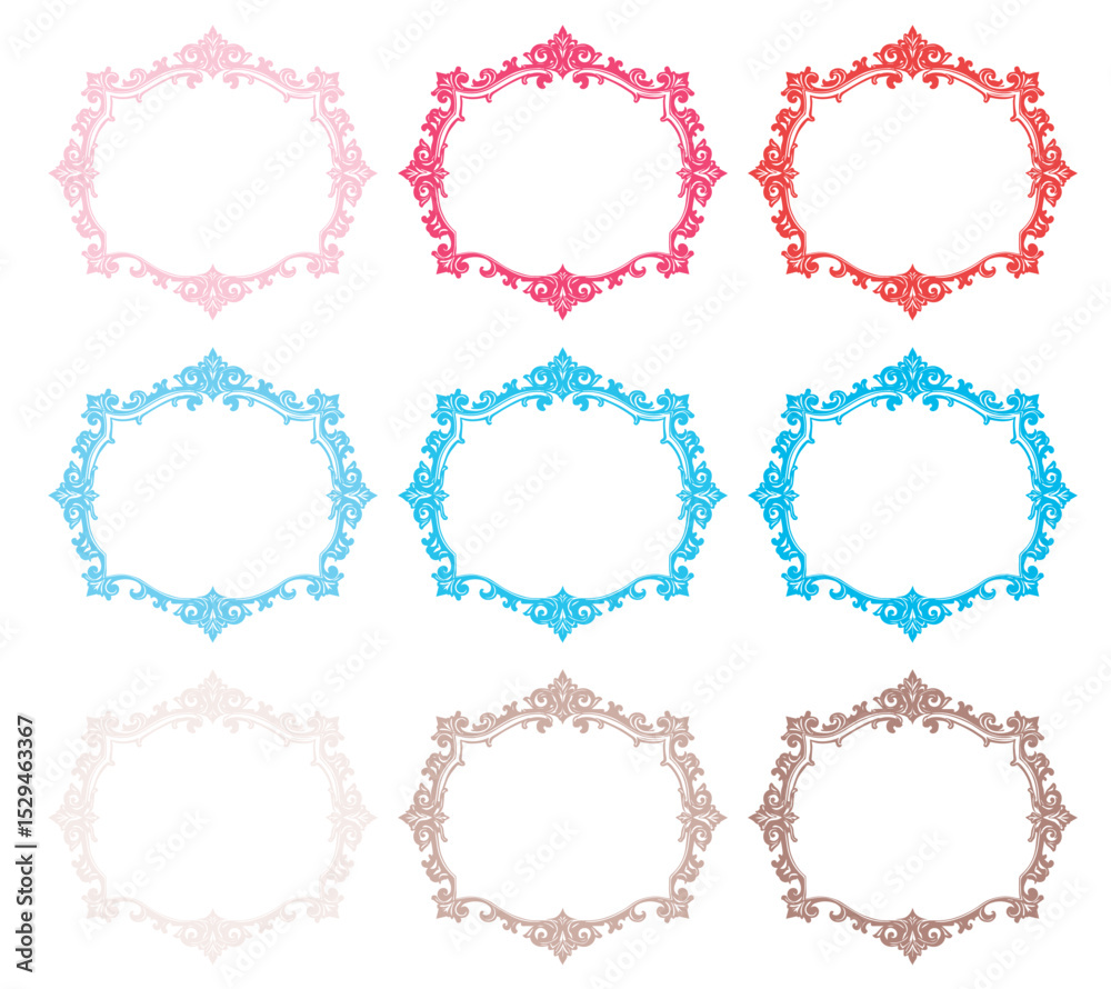 set of decorative frames set of decorative frames