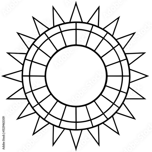 Solar Glow Outline Vector