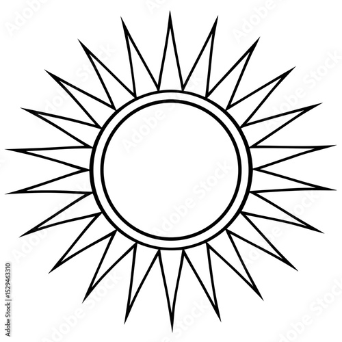 Solar Glow Outline Vector