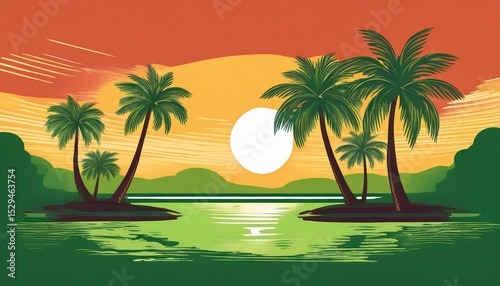 illustration of palm tree