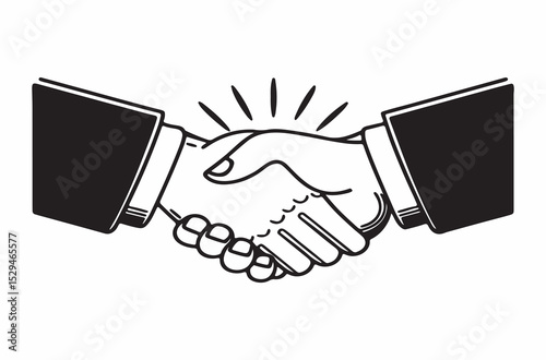 Silhouette business handshake background image