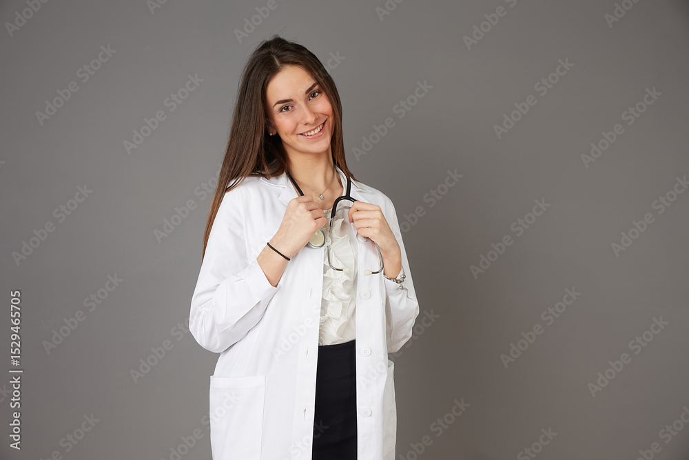 young female doctor - studio background young female doctor - studio background