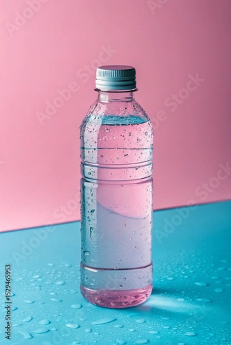 Reusable Water Bottle on Pastel Backdrop – Stylish and Sustainable Everyday Drinkwater