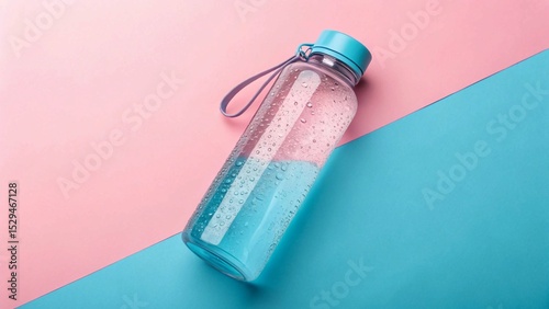 Reusable Water Bottle on Pastel Backdrop – Stylish and Sustainable Everyday Drinkwater