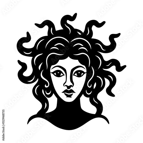Medusa gorgon mythological creature art silhouette