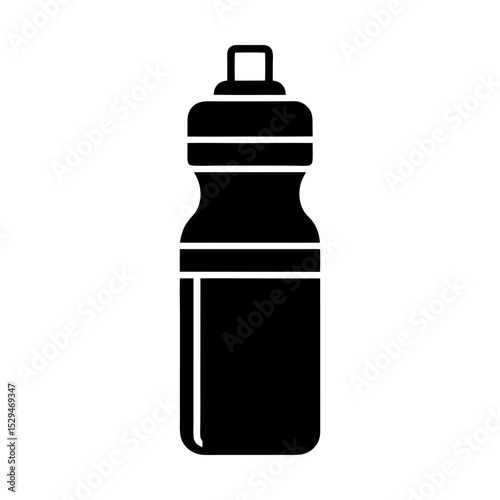 Reusable water bottle vector illustration silhouette