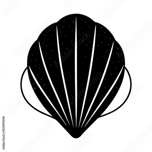 Seashell graphic vector ocean sea life art silhouette