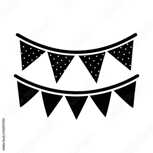 Party bunting festive celebration garland silhouette