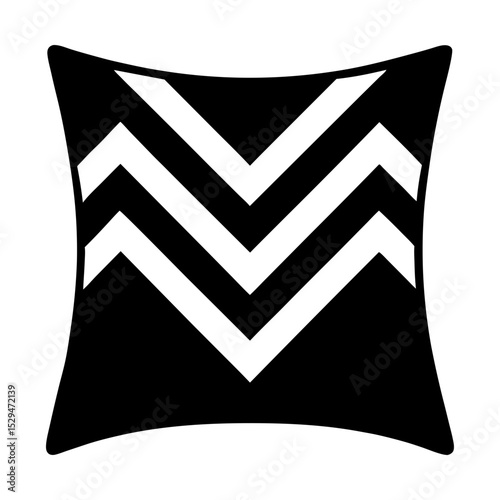 Chevron cushion vector graphic decorative silhouette