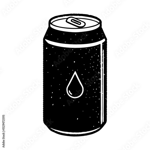 Refreshing soda can vector illustration art silhouette