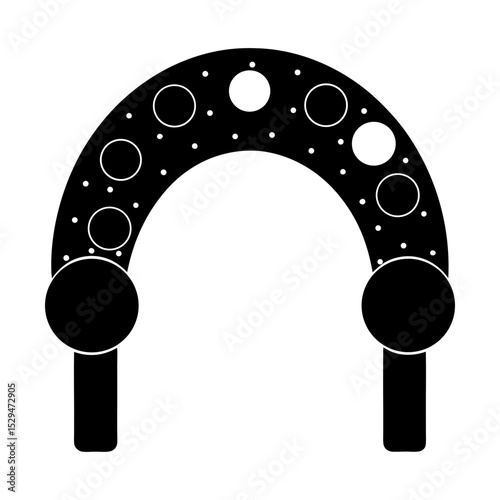 Celestial archway portal vector graphic art silhouette