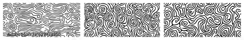 swirly contour topographic seamless pattern