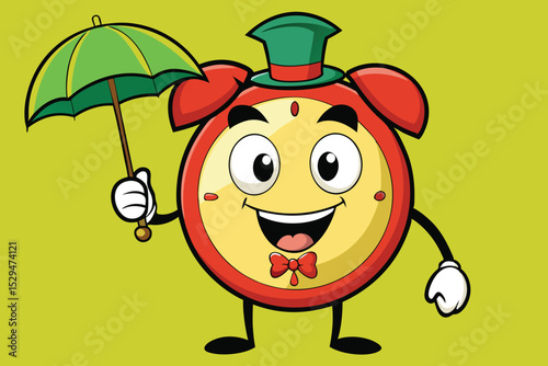 The Animated Awakener: Discovering the Charm of a Lively Cartoon Alarm Clock Character in Every Scene
