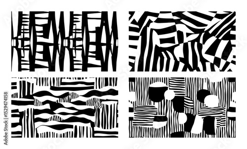 abstract bold striped geometric pattern pack