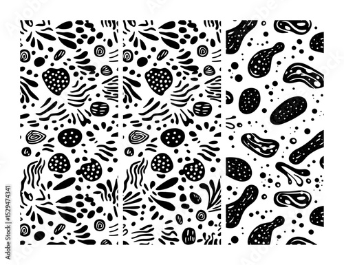 playful doodle shapes seamless pattern