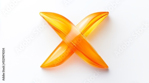 Bright yellow on white symbol of warning error or prohibition in simple graphic design