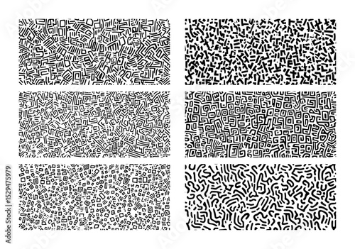 collection of dense abstract seamless textures