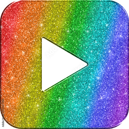Play Icon Rainbow Icon LGBT Icon
