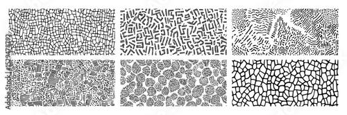 collection of organic abstract seamless textures