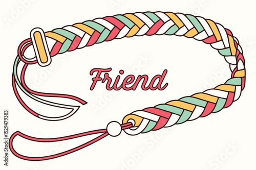 Colorful braided friendship bracelet design with customizable name