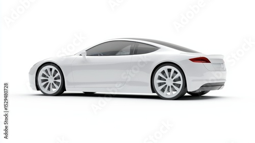 White sports car on white elegance speed and automotive design in minimalist aesthetic