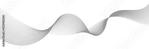 Abstract wave line business background. Technology abstract lines on white background. Technology, data science, geometric border pattern. Isolated on white background. Vector illustration.