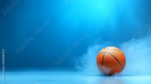 Dynamic basketball on vibrant blue stunning sports image for backgrounds and fitness inspiration