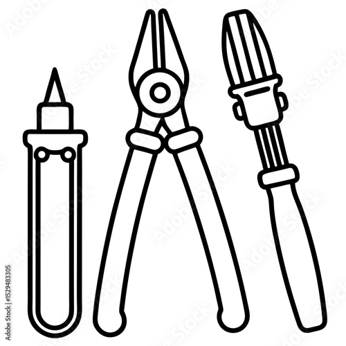 Wire Cutter & Stripper Tool Set