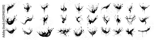 splatter and ink blot shape collection