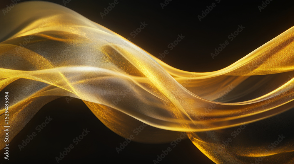 A luminous golden swirl bends gracefully, creating a shimmering ribbon effect perfect for decorative visuals A luminous golden swirl bends gracefully, creating a shimmering ribbon effect perfect for decorative visuals