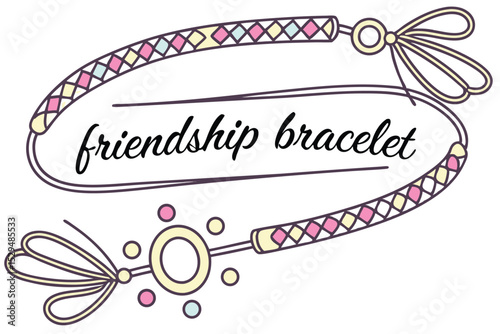 Personalized friendship bracelet design with customizable name