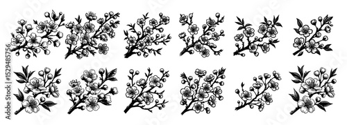 classic engraved floral berry branch pack