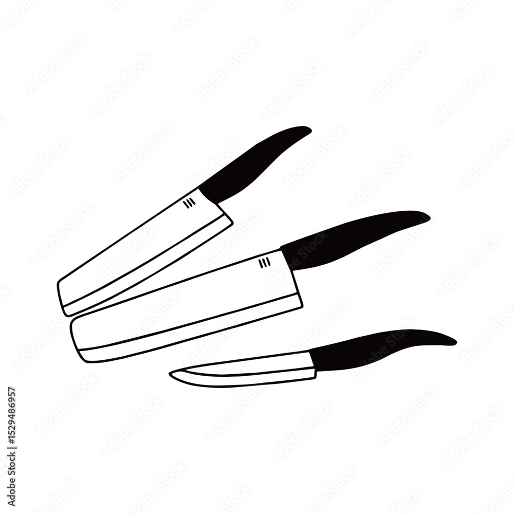 Obraz premium silhouette image of knife with transparent background
