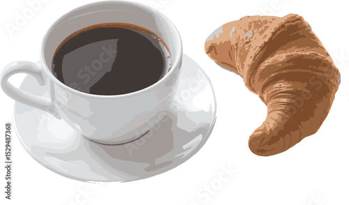 coffee and croissant