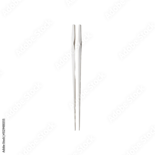 Elegant White Chopsticks Isolated on Transparent Background