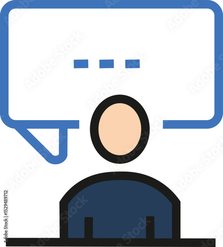 Line Business People Icon vector art colorful icon