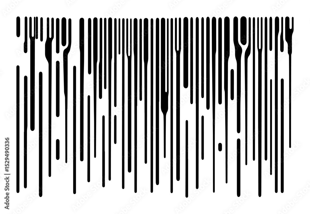 melting ink drip style vertical pattern panel