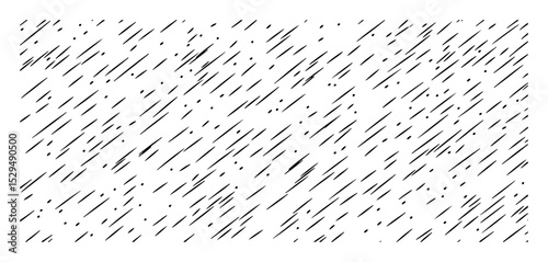 thin handdrawn rain dash line texture vector
