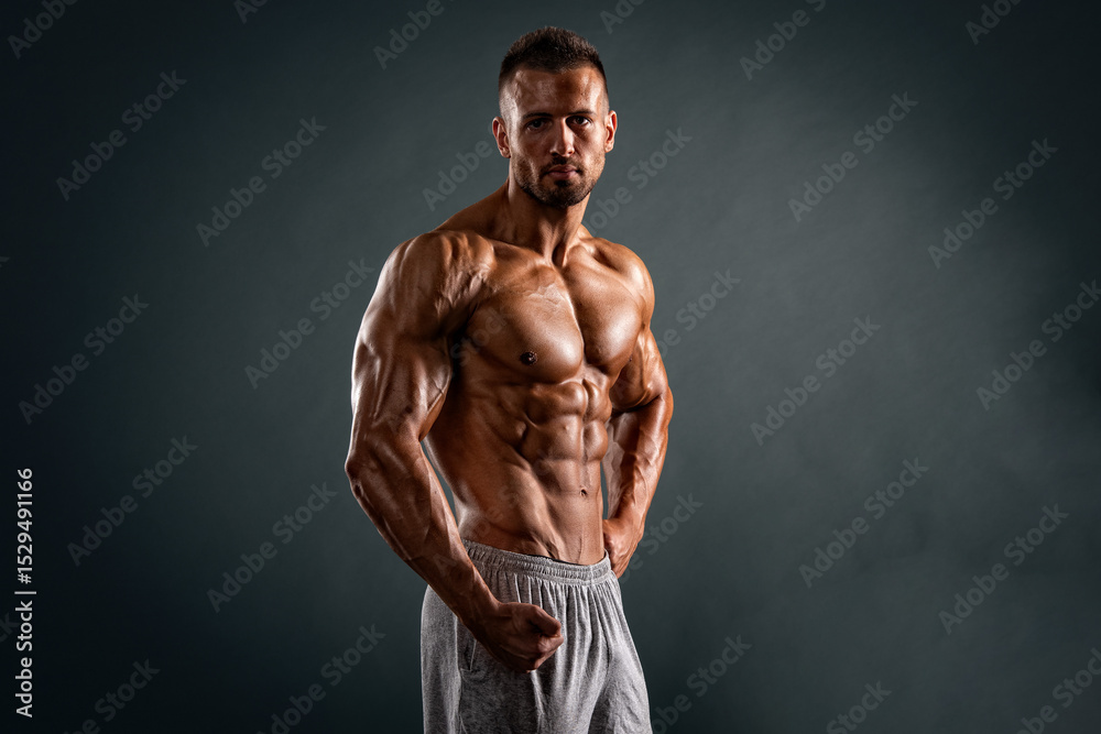 Obraz premium muscular young man with naked torso