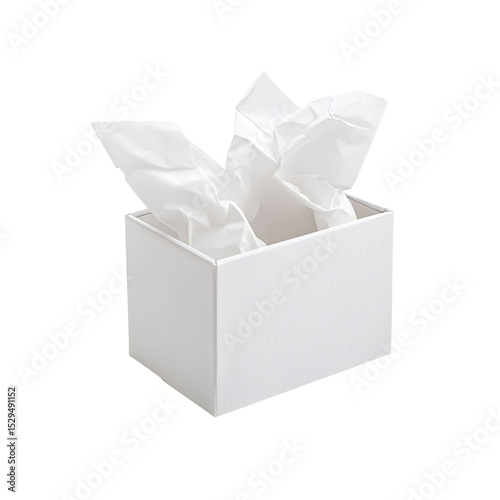 White Gift Box with Tissue Paper Filling