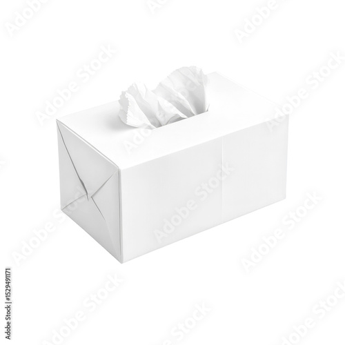 White Tissue Box with Tissues - Clean and Simple Design