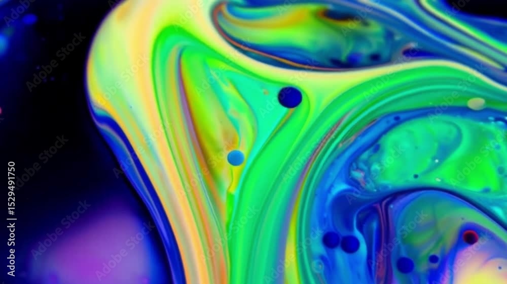 Ink diffusion fluid art color blending