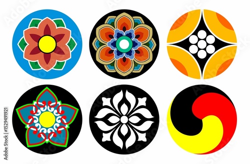 Dancheong korean traditional art