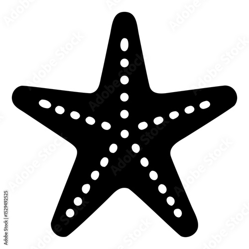 Black Starfish with White Dots